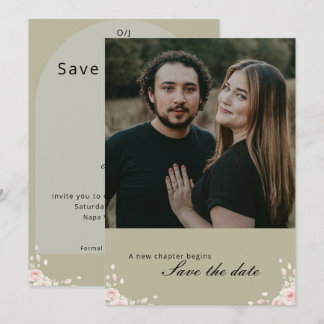 Reserve A Data Antique Sage Green Whispered Petals Elegant photo