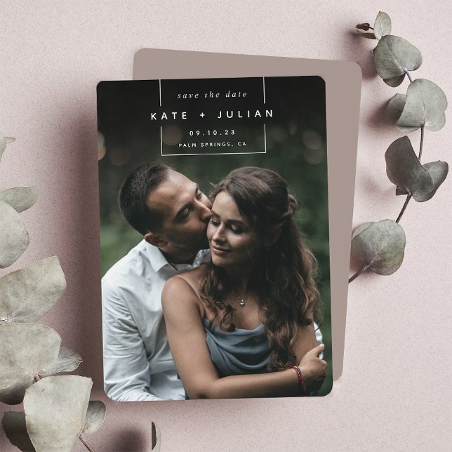 Reserve A Data Ao quadrado | Foto Vertical Moderna Simples (Criador carregado)