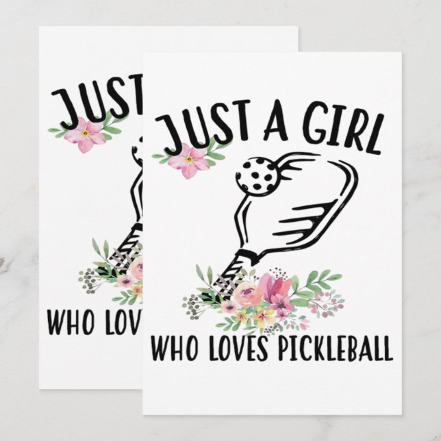Reserve A Data Apenas uma garota que ama Pickleball (Frente/Verso)