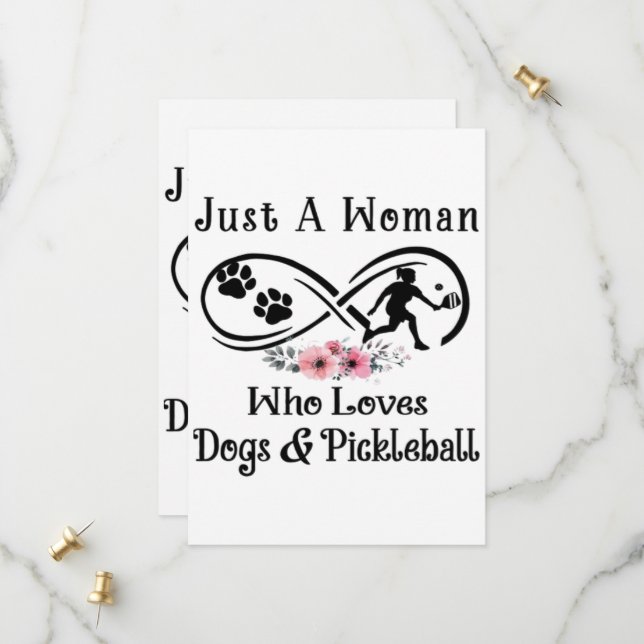 Reserve A Data apenas uma mulher que ama cachorros e Pickleball (Frente/Verso In Situ)