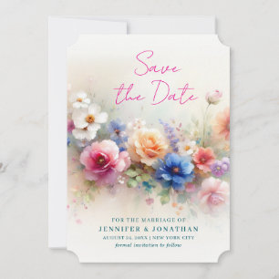 Reserve A Data Aquarela Flores Script Salve A Data