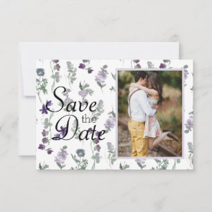 Reserve A Data Aquarela Flores Silvestres Lavanda