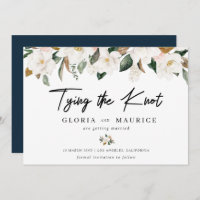 aquarela Magnolia floral Salvar a Data