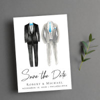 Aquarelas de Tuxedo para Casamento Gay Elegante