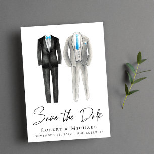 Reserve A Data Aquarelas de Tuxedo para Casamento Gay Elegante
