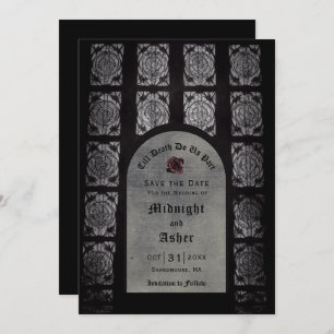 Reserve A Data Arca De Casamento Gótico Salvar A Data