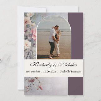 Reserve A Data Arco Clássico de Boho de Rosas Românticos Suaves d