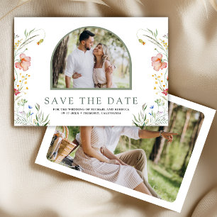 Reserve A Data Arco de Flor Silvestre Foto Casamento