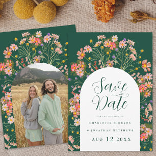 Reserve A Data Arco de Flores Boho para Fotos de Casamento