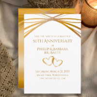 Arco Elegante Dourado Aniversário de 50 Anos Salve