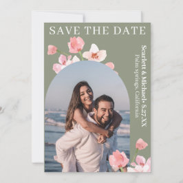 Reserve A Data Arco Floral Moderno Elegante Terrestre