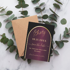 Reserve A Data Arco preto de ouro a 60 anos