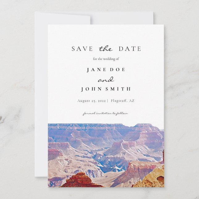 Reserve A Data Arizona Grand Canyon Salva A Data (Frente)