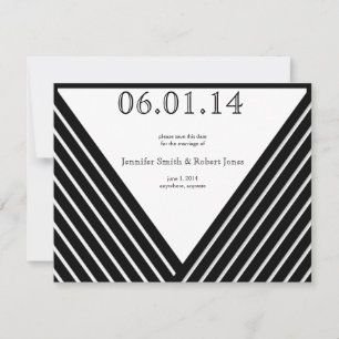 Reserve A Data Art Deco Black and White Strike Salvar a Data