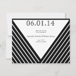 Reserve A Data Art Deco Black and White Strike Salvar a Data