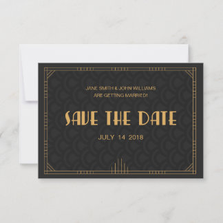Reserve A Data Art Deco Save The Date