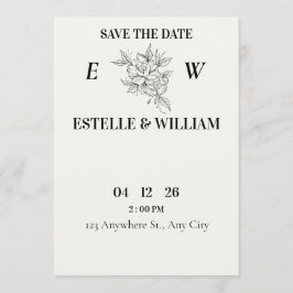 Reserve A Data Art Deco Wedding Save the Date Card