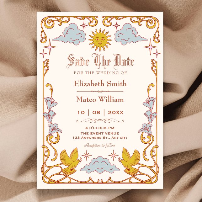 Reserve A Data Art nouveau Celestial  (Criador carregado)