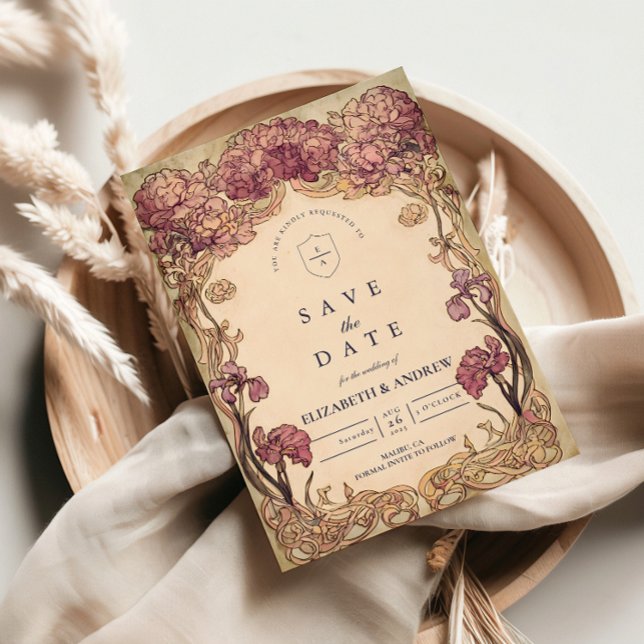 Reserve A Data Art Nouveau Orchid Wedding (Criador carregado)