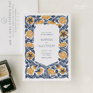 Reserve A Data Art Nouveau Salvar a Data Vintage Floral Wedding