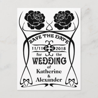 Reserve A Data Art Nouveau Velho Rosa Oeste Casamento Salve a Dat
