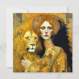 Reserve A Data Art Nouveau Woman With Leon Inspired By Klimt
