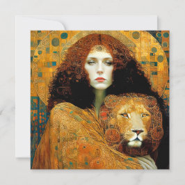 Reserve A Data Art Nouveau Woman With Leon Inspired By Klimt