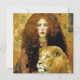 Reserve A Data Art Nouveau Woman With Leon Inspired By Klimt