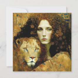 Reserve A Data Art Nouveau Woman With Leon Inspired By Klimt