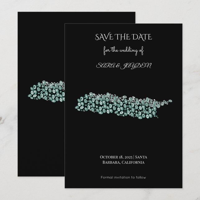 Reserve A Data Arte abstrata moderna – Design de círculo de linha (Frente/Verso)