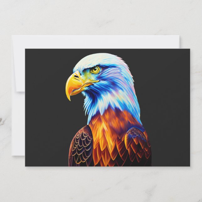 Reserve A Data Arte Colorida Bald Eagle (Frente)