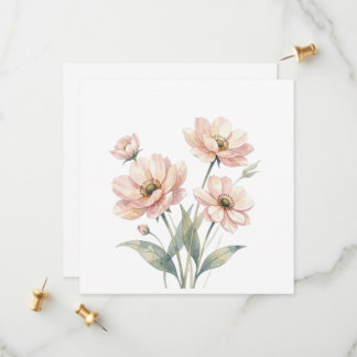 Reserve A Data Arte de Buquê de Aquarela Floral Rosa Suave