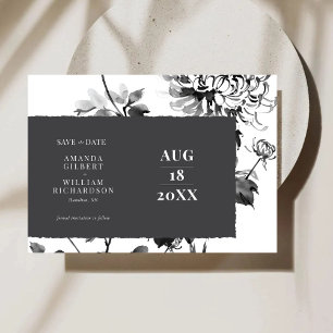 Reserve A Data Arte De Tinta Chrysanthemum Salve A Placa De Data