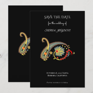 Reserve A Data Arte Floral Mandala – Design de Poster Boho Paisle