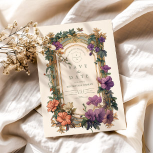 Reserve A Data Arte Nouveau Ouro Arch Casamento Floral