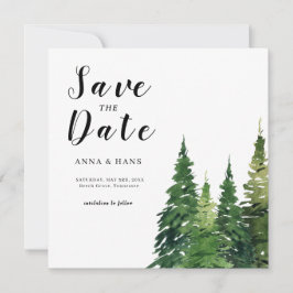 Reserve A Data Árvore de Natal Aquarela Casamento Festivo