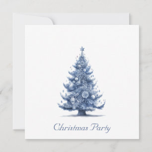 Reserve A Data Árvore de Natal em Azul Delft personalizável