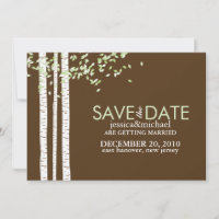 Árvores de Bétula Casamento Salve a Data