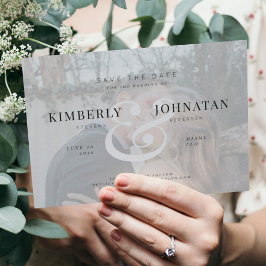 Reserve A Data As 2 fotos personalizadas da Elegant sobrepõem o c