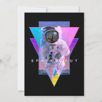 Astronauta Espacado Aestético Vaporwave Exterior S