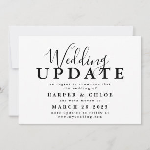 Reserve A Data Atualização de casamento Alterar o adiamento da da