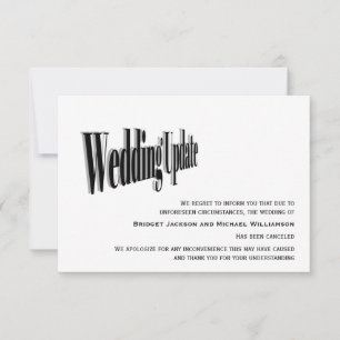 Reserve A Data Atualização de casamento moderno - Cancelamento