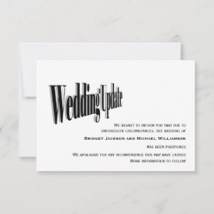 Reserve A Data Atualização do casamento moderno - Adiado