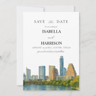 Reserve A Data AUSTIN Texas Save the Date Template