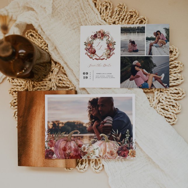 Reserve A Data Autumn Blooms | Floral Crest Wedding 4 Foto (Criador carregado)