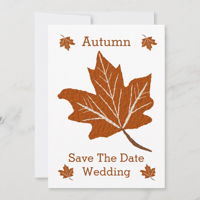 Reserve A Data Autumn Design Wedding (Frente)