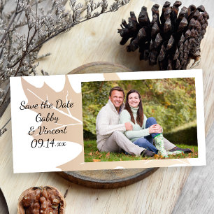 Reserve A Data Autumn Oak Leaf Weding Date