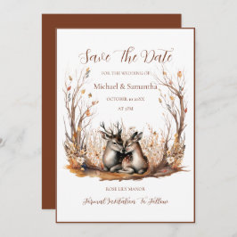 Reserve A Data Autumn Rustic Deer Wedding Collection