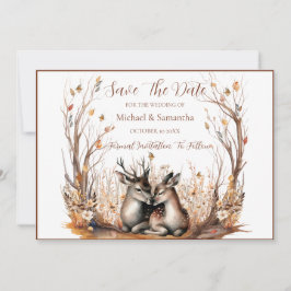 Reserve A Data Autumn Rustic Deer Wedding Collection