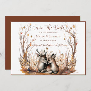 Reserve A Data Autumn Rustic Deer Wedding Collection